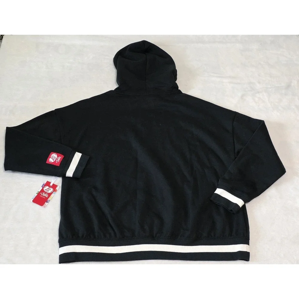 Justice x Jelly Belly LIMITED EDITION Girls XL 16/18 Black Fleece Hoodie Beans